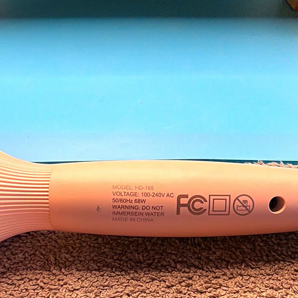 Ionic Straightening Brush w/ Adjustable Heat Settings HD-165 68W Pink . tested !